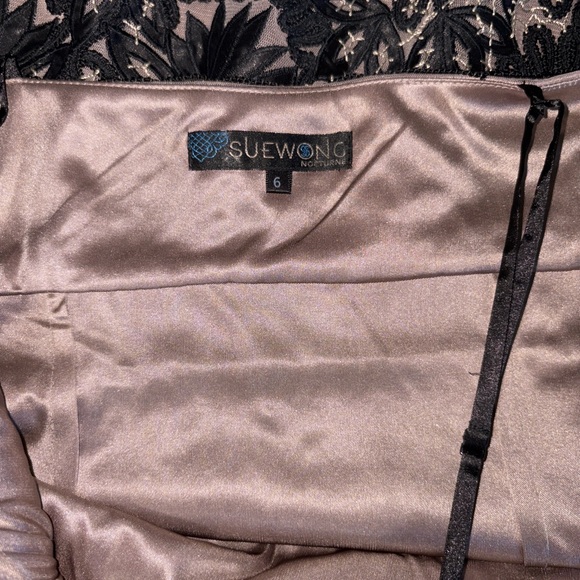 Sue Wong Little Black Dress/ Embroidery/ Size-6 EUC - Picture 3 of 11